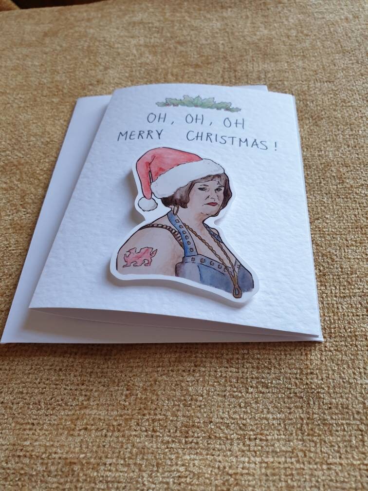 Nessa oh oh oh | Gavin & Stacey | Handcrafted Christmas card