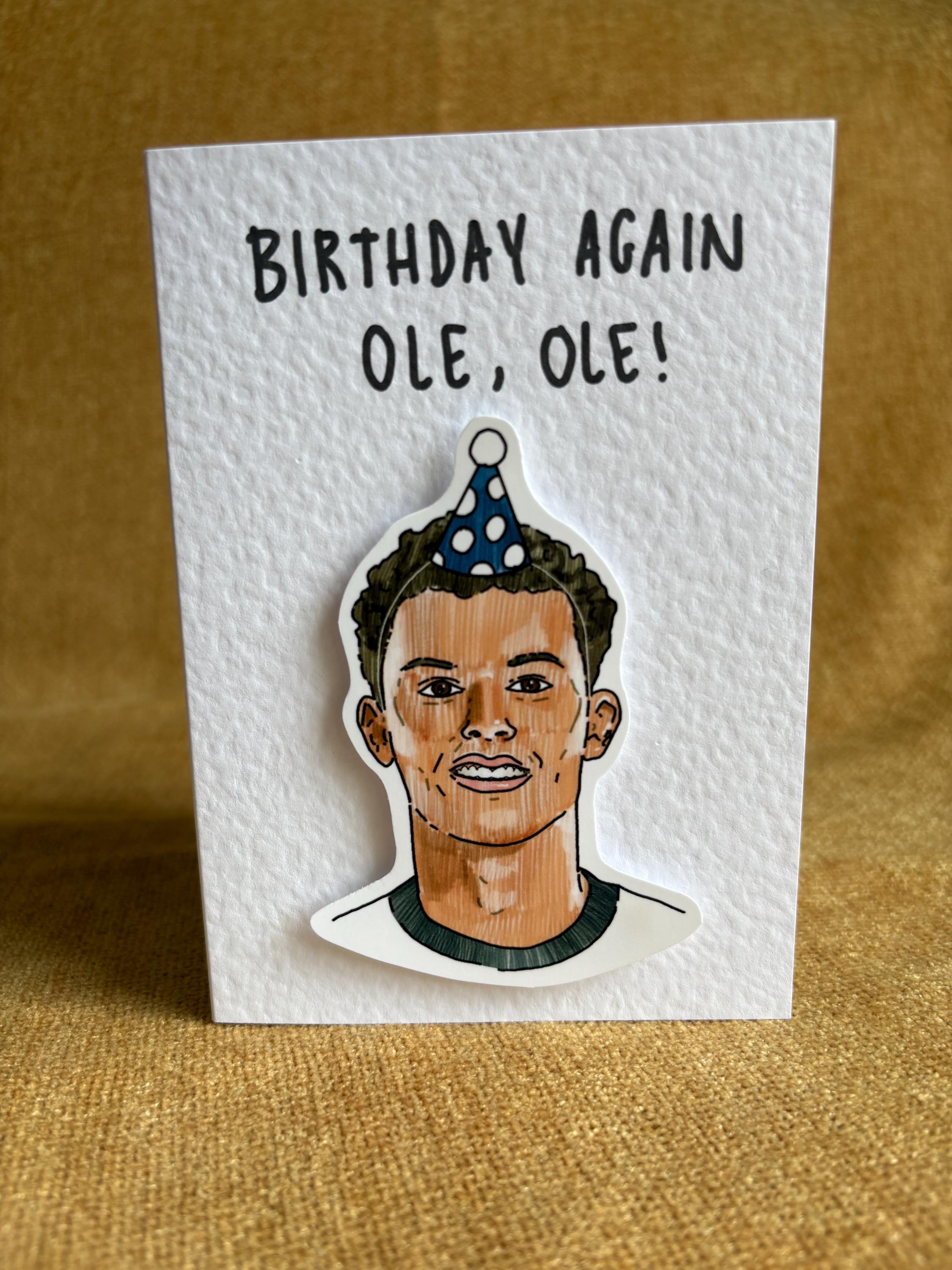 Brennan Johnson | Johnson again ole ole | Handcrafted Birthday Card