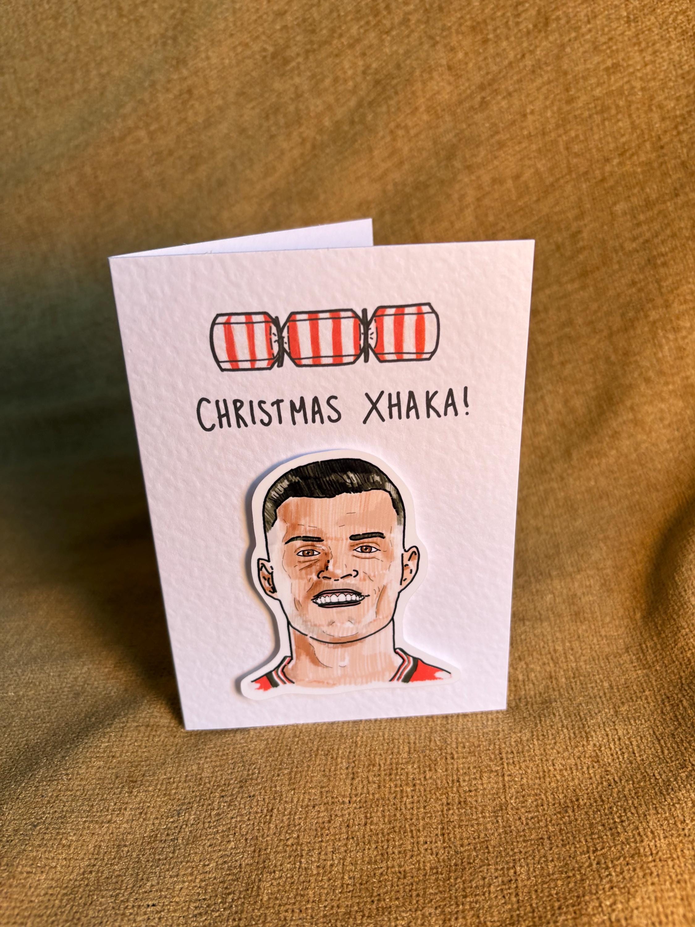 Granit Xhaka | Christmas Xhaka | Sunderland | Handcrafted Christmas Card