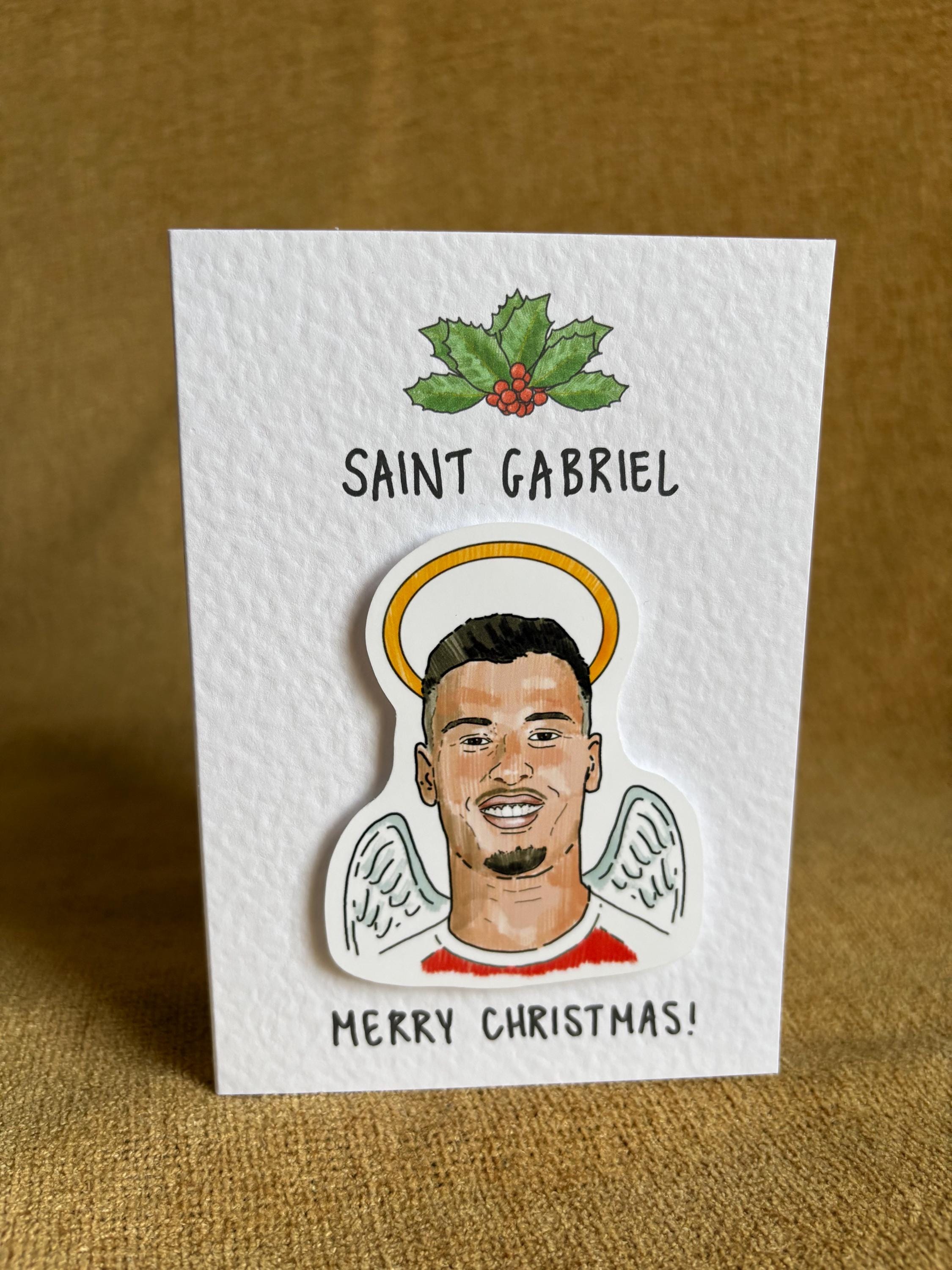 Gabriel Martinelli | Saint Gabriel | Arsenal |Handcrafted Christmas Card