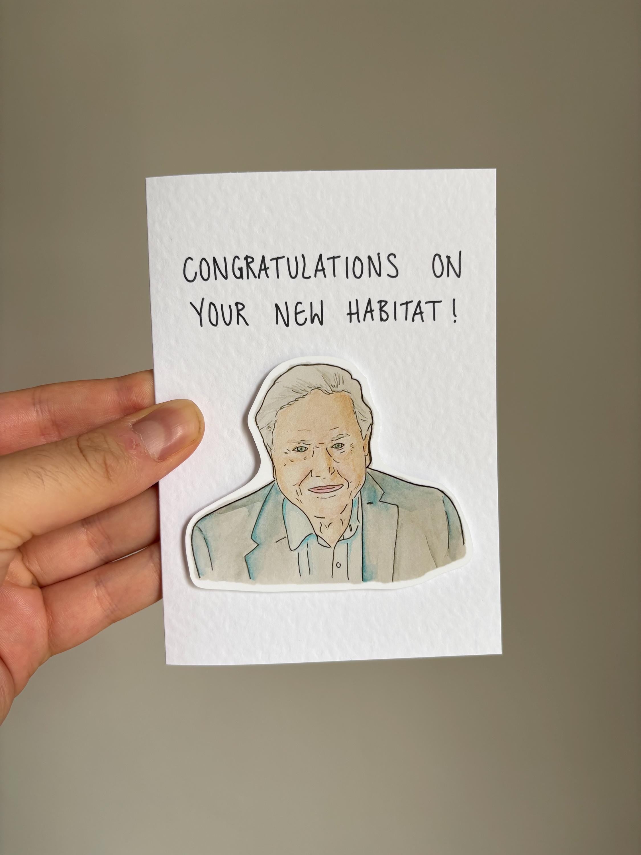 David Attenborough | Handcrafted New Home Card