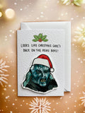Orc | Looks like Christmas Cake’s back on the menu boys | Handcrafted Christmas Card
