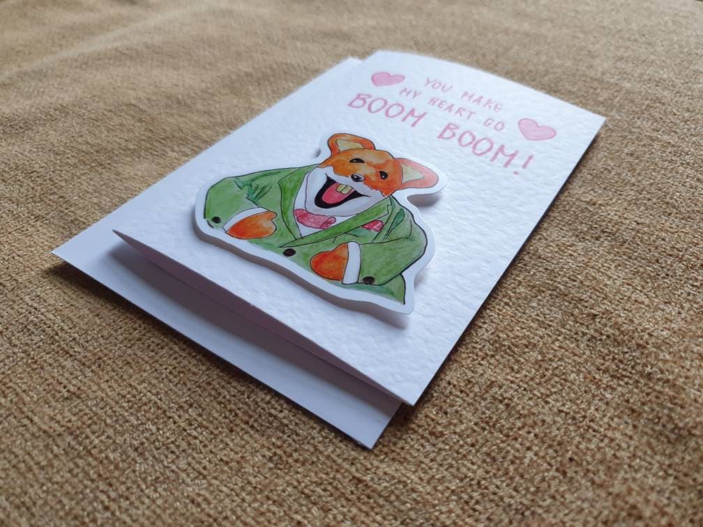 Basil Brush | Handcrafted Valentine's Day Card