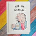 Alan Partridge | Aha-ppy birthday | Handcrafted Birthday card