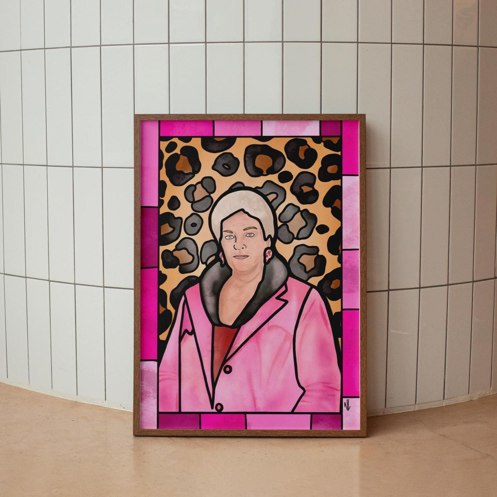 Pat Butcher - Stained Glass style print (frame not included)
