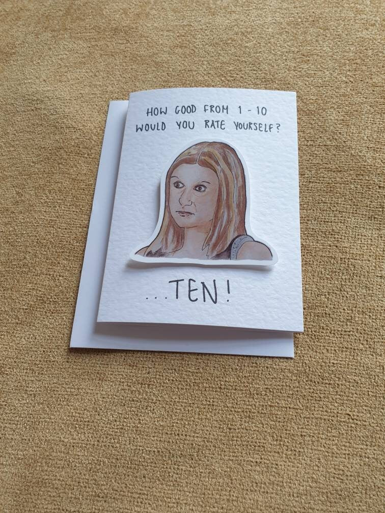Evil Rachel | Handcrafted Greeting Card
