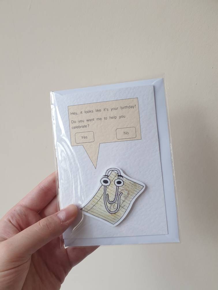 Clippy | Handcrafted Birthday Card