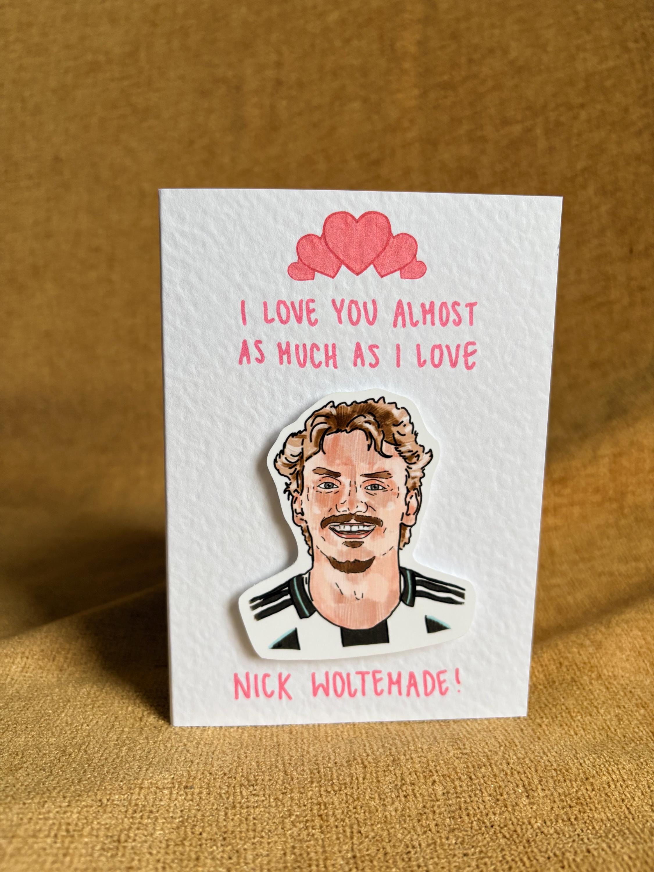 Nick Woltemade | Newcastle U | Handcrafted Valentine’s Card