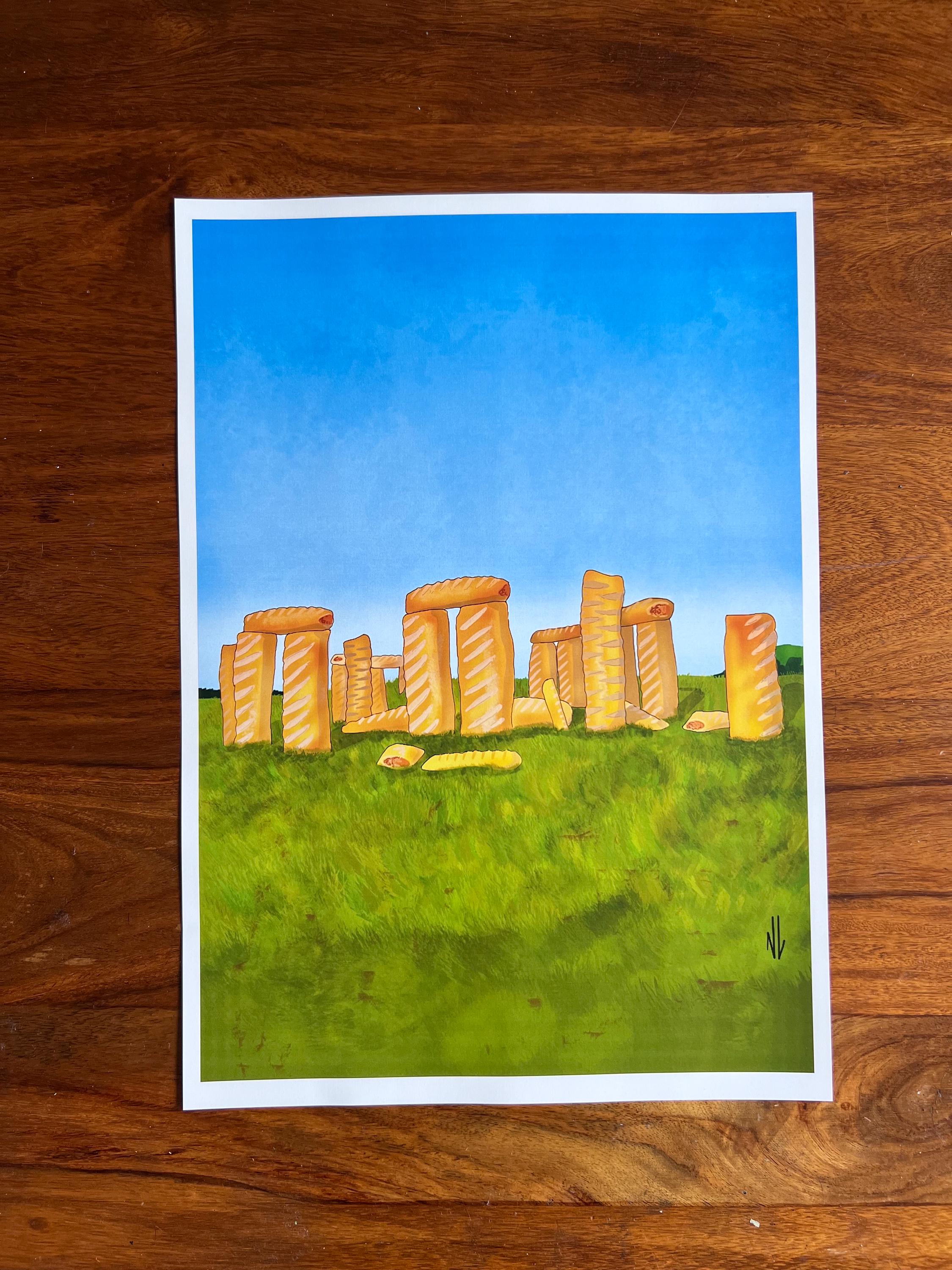 Sausage roll henge - print (frame not included)