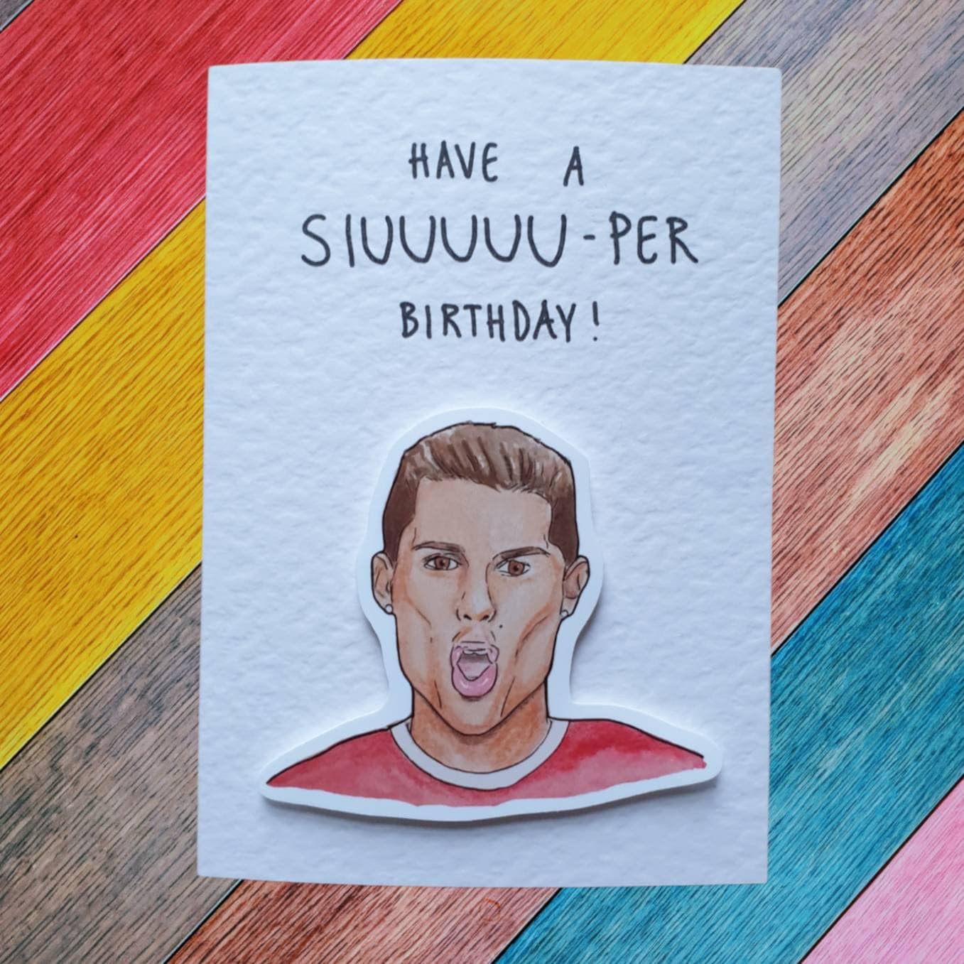 Cristiano Ronaldo | Siu | Handcrafted Birthday Card