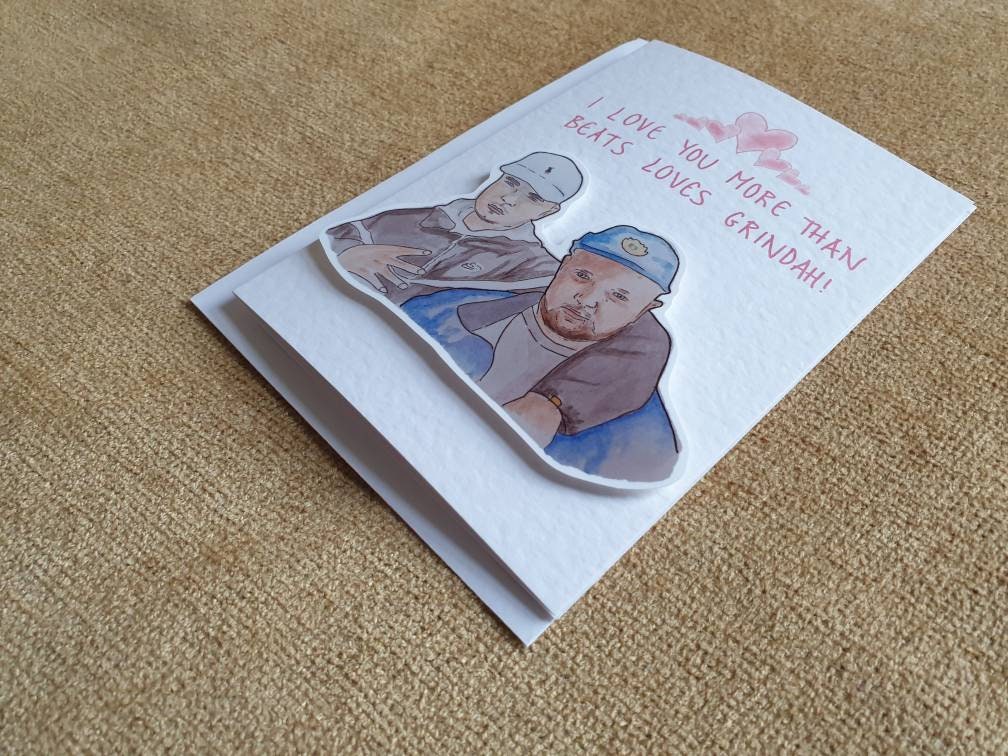 Beats and Grindah | PJDN | Handcrafted Valentine's card