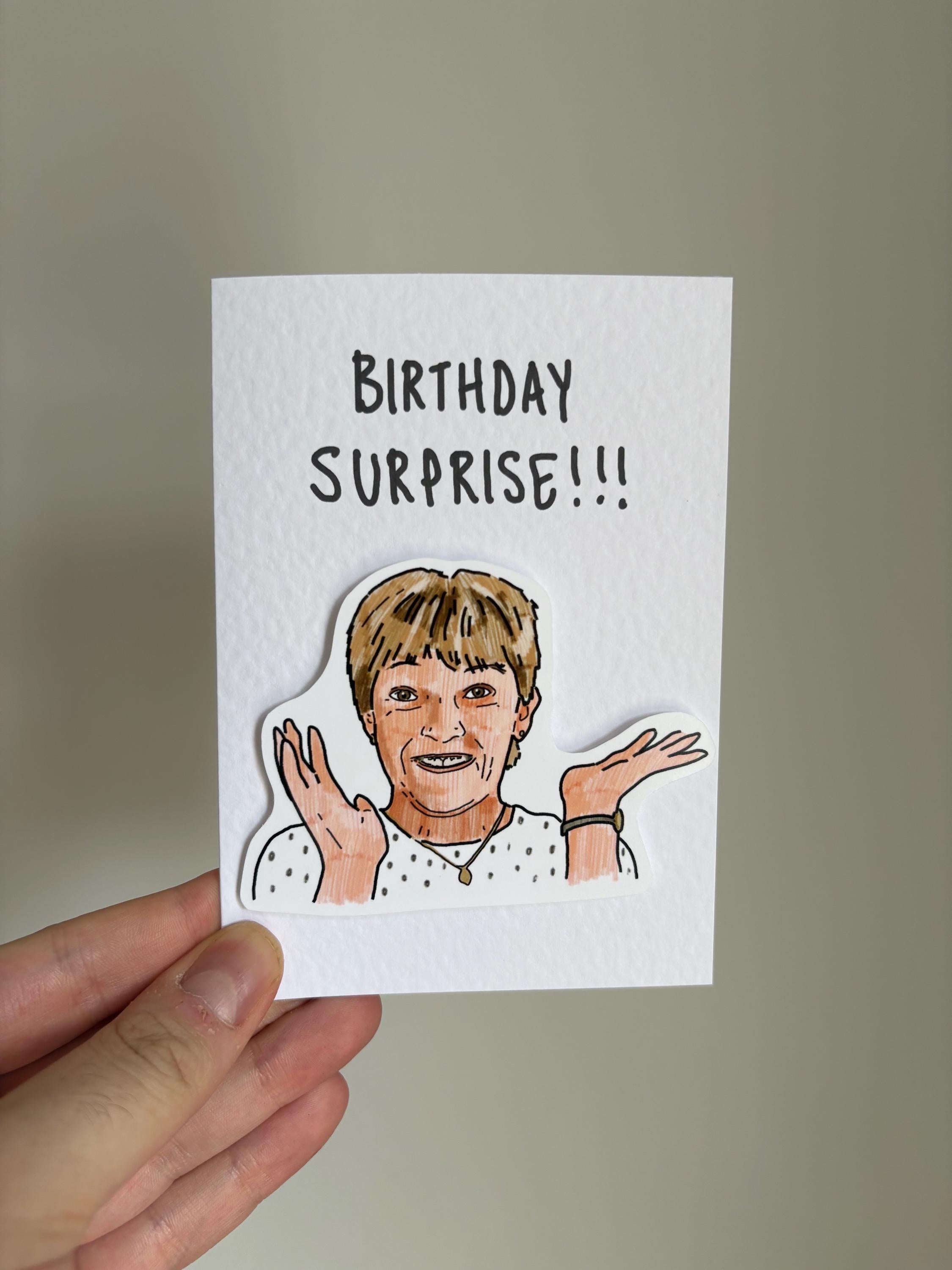 Jean Slater | Birthday Surprise | Handcrafted Birthday Card