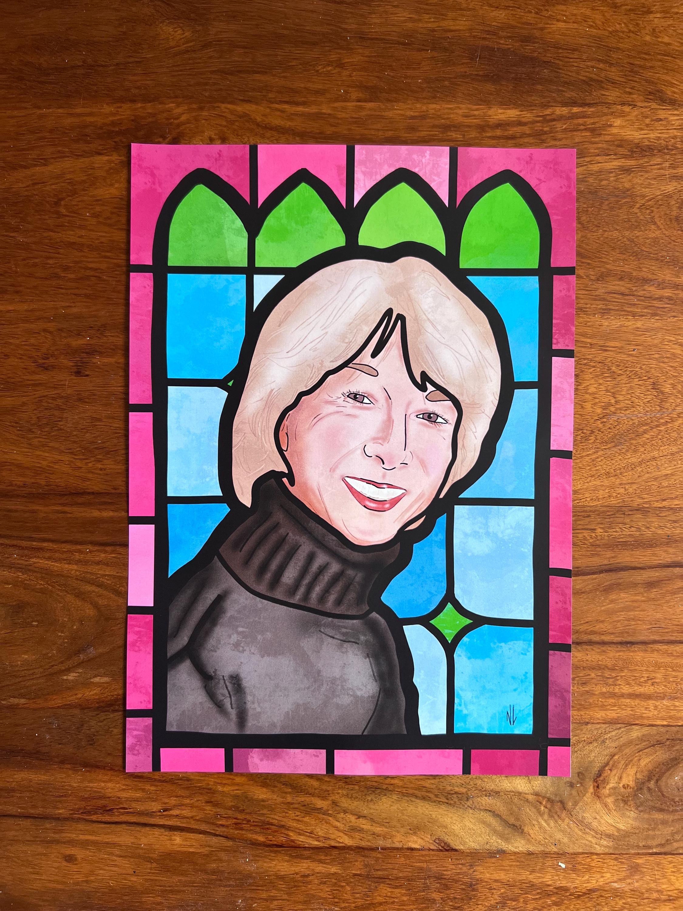 Gail Platt - Corrie  - Stained Glass style print (frame not included)