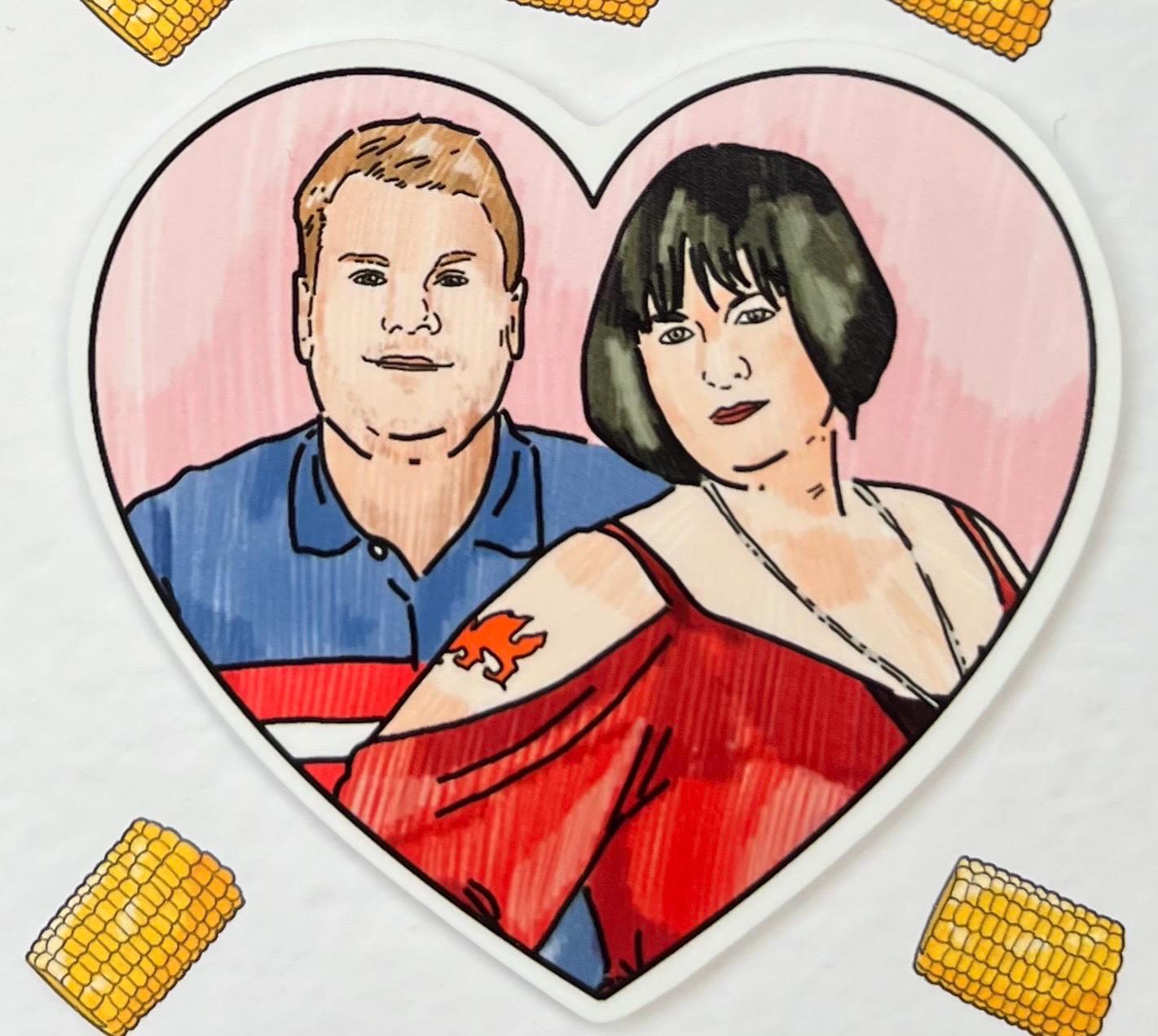 Nessa and Smithy | corn on the cob | Handcrafted Valentine’s Card