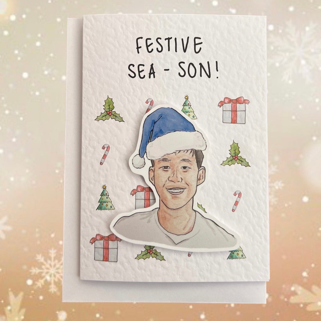 Son Heung Min | Handcrafted Christmas Card