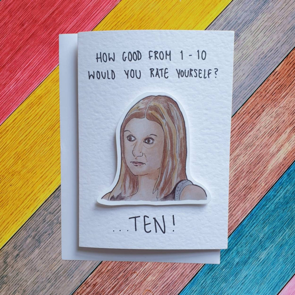 Evil Rachel | Handcrafted Greeting Card