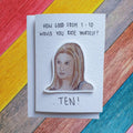 Evil Rachel | Handcrafted Greeting Card