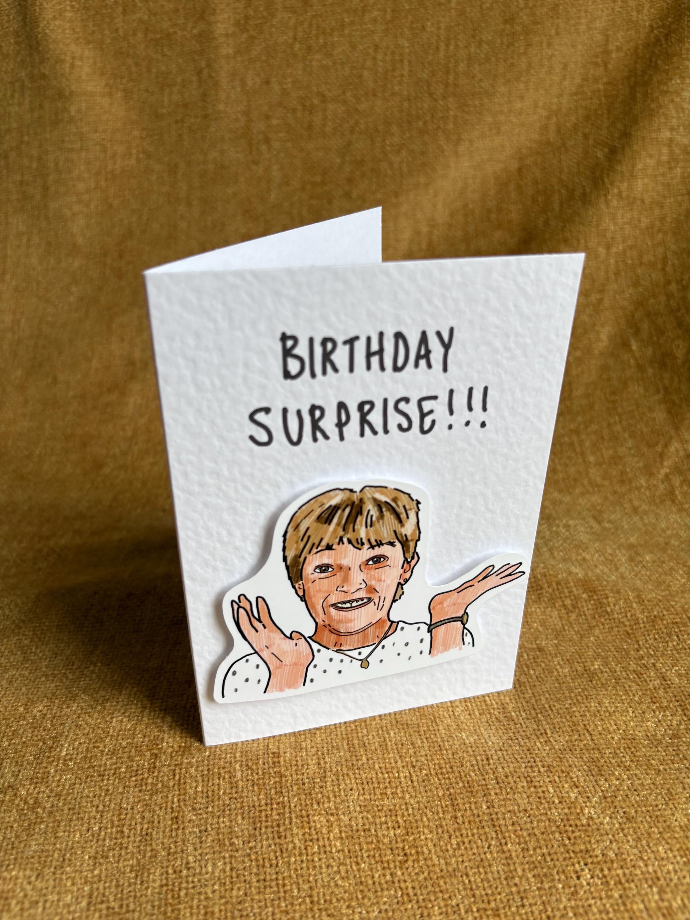 Jean Slater | Birthday Surprise | Handcrafted Birthday Card