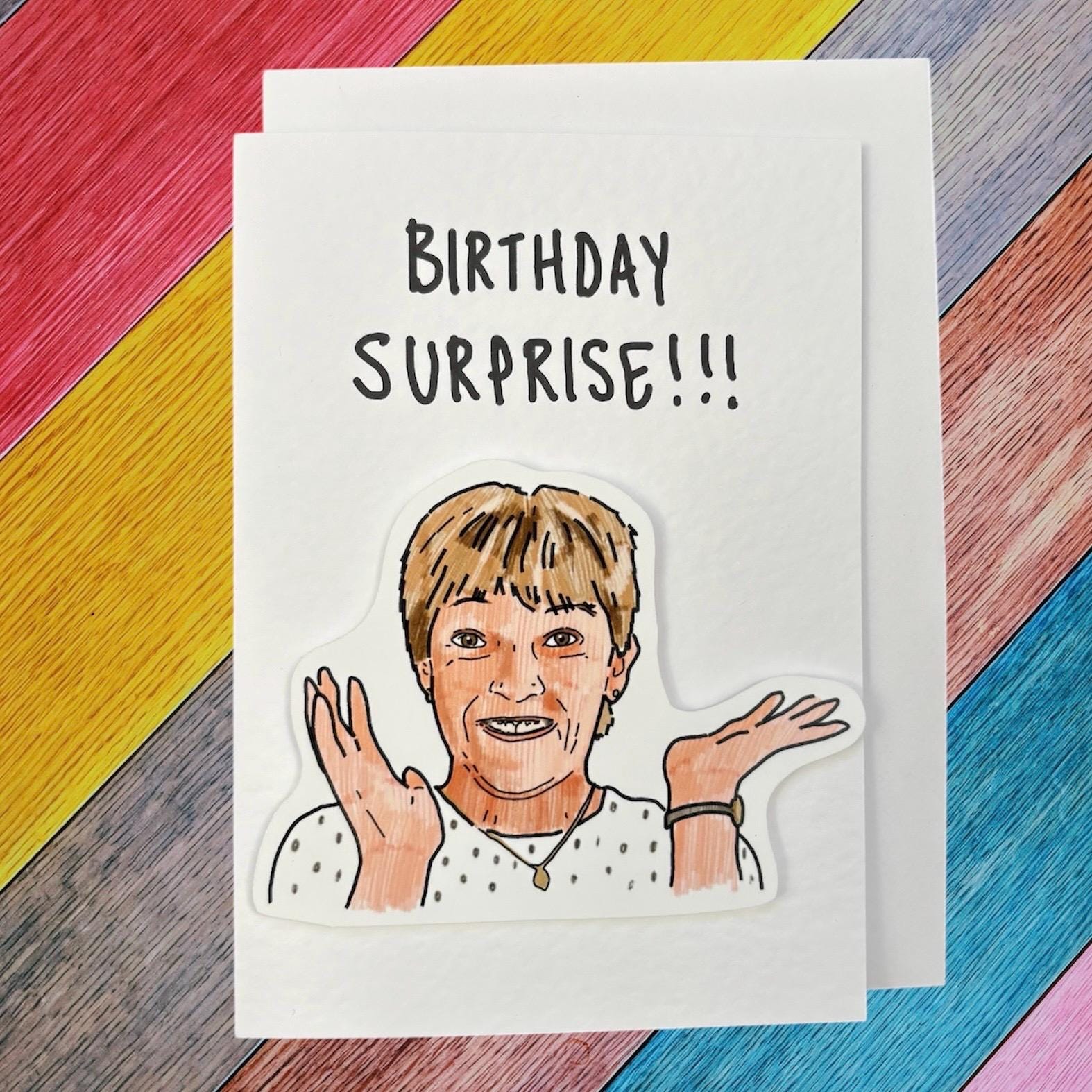 Jean Slater | Birthday Surprise | Handcrafted Birthday Card