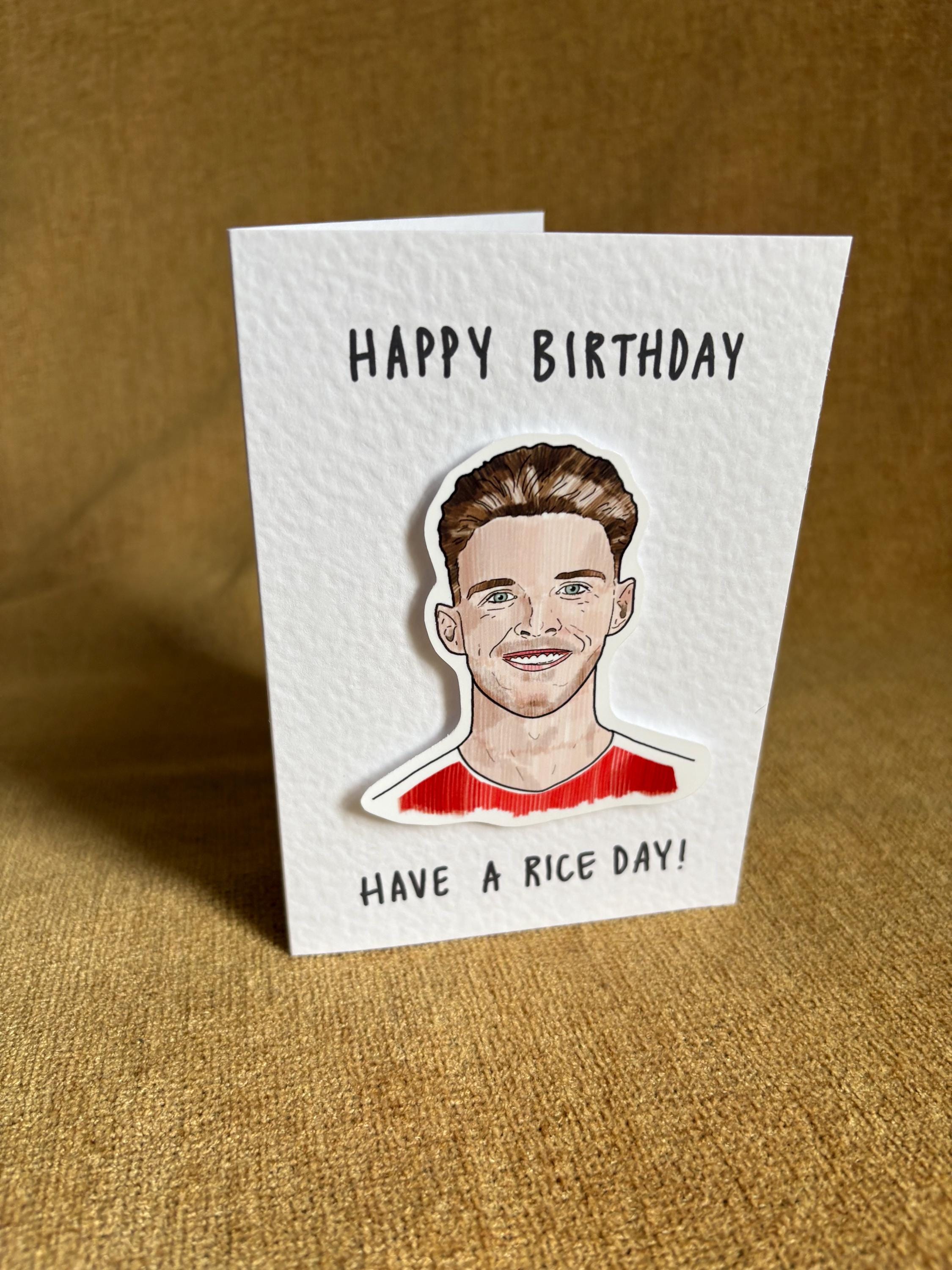 Declan Rice | Handcrafted Birthday Card