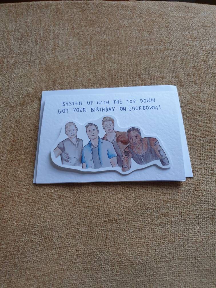 Blue (boyband) | Handcrafted  Lockdown Birthday Card