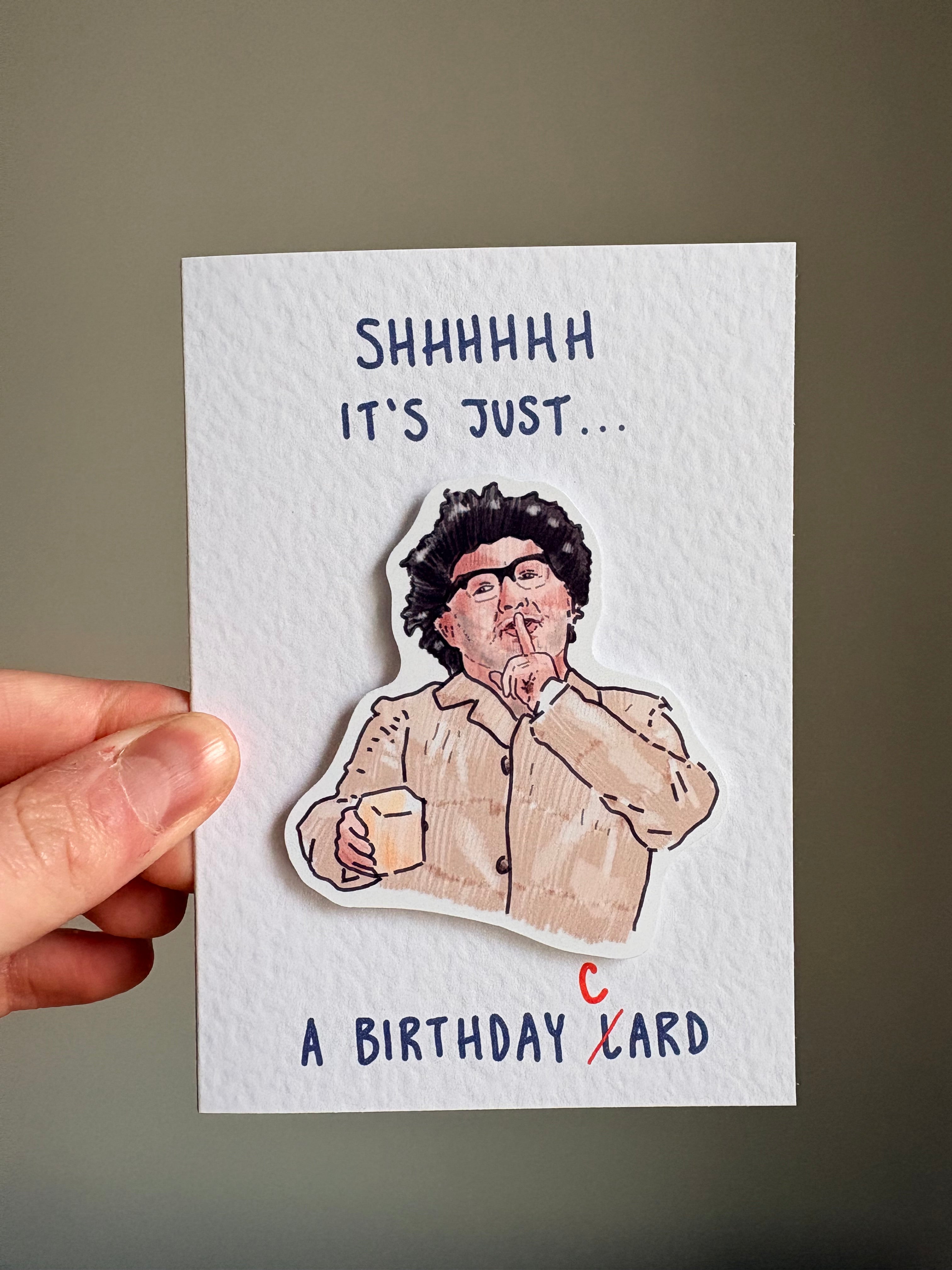 Bob Mortimer | it’s just lard | Handcrafted Birthday Card