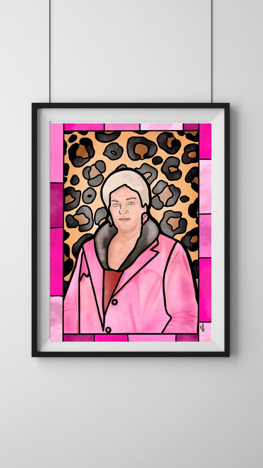 Pat Butcher - Stained Glass style print (frame not included)