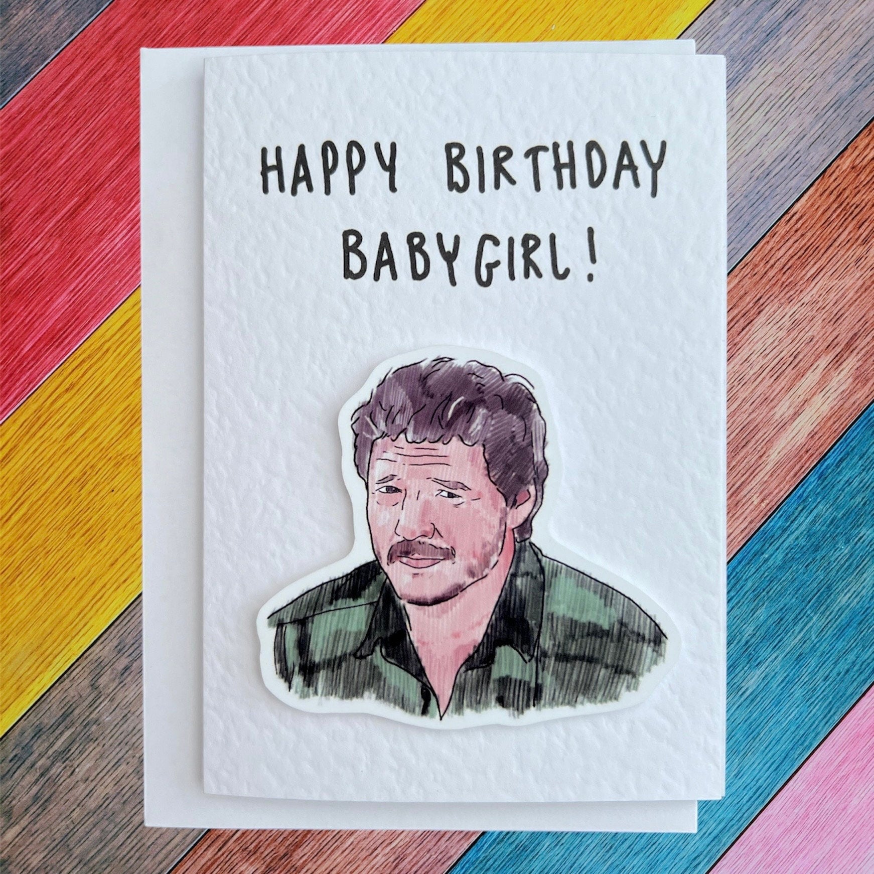 Pedro Pascal | Handcrafted Birthday Card