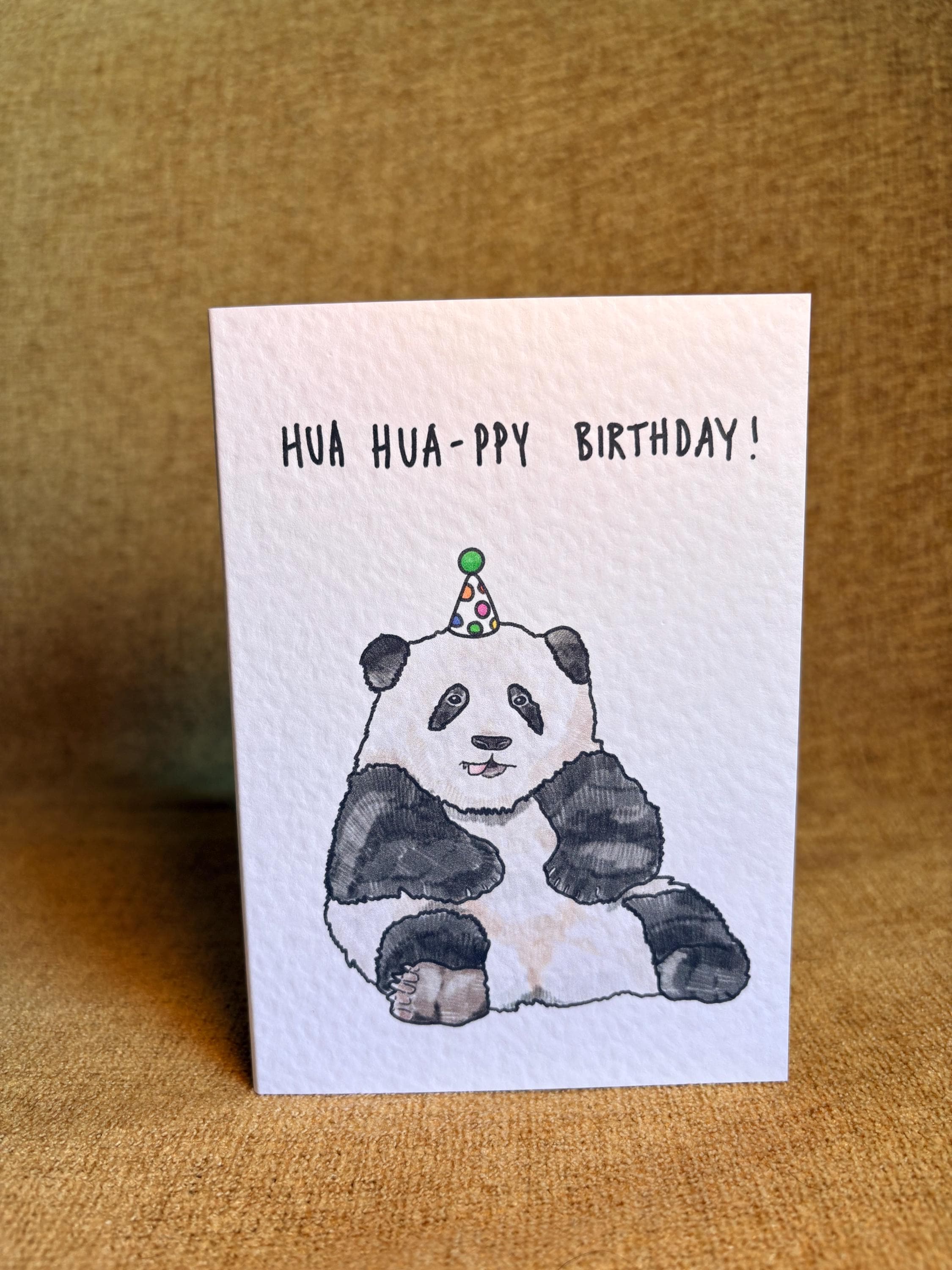 Handcrafted Panda Birthday Card