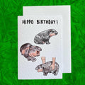 Baby Hippo birthday | Moo Deng | Handcrafted Birthday Card