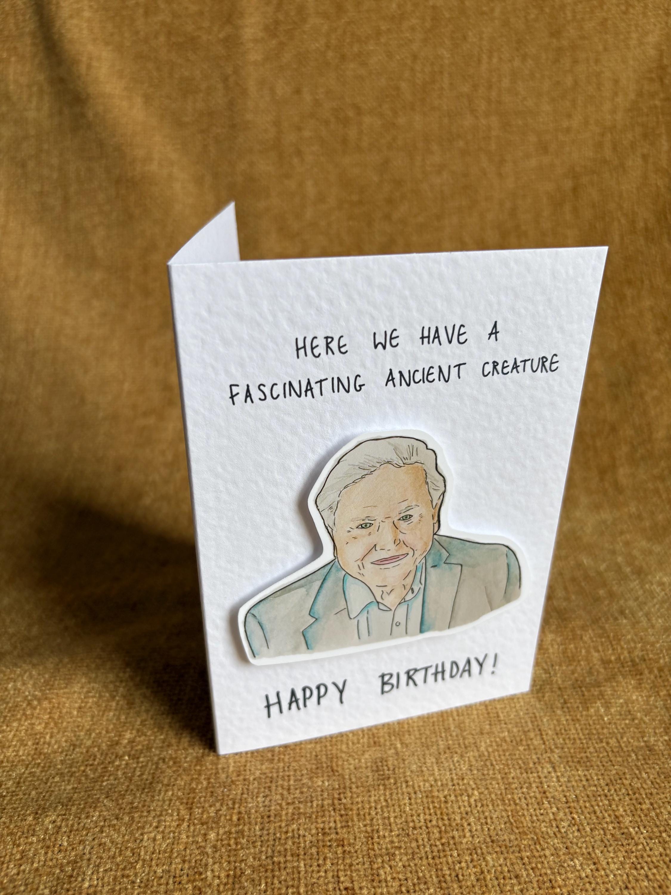 David Attenborough | Handcrafted Birthday Card