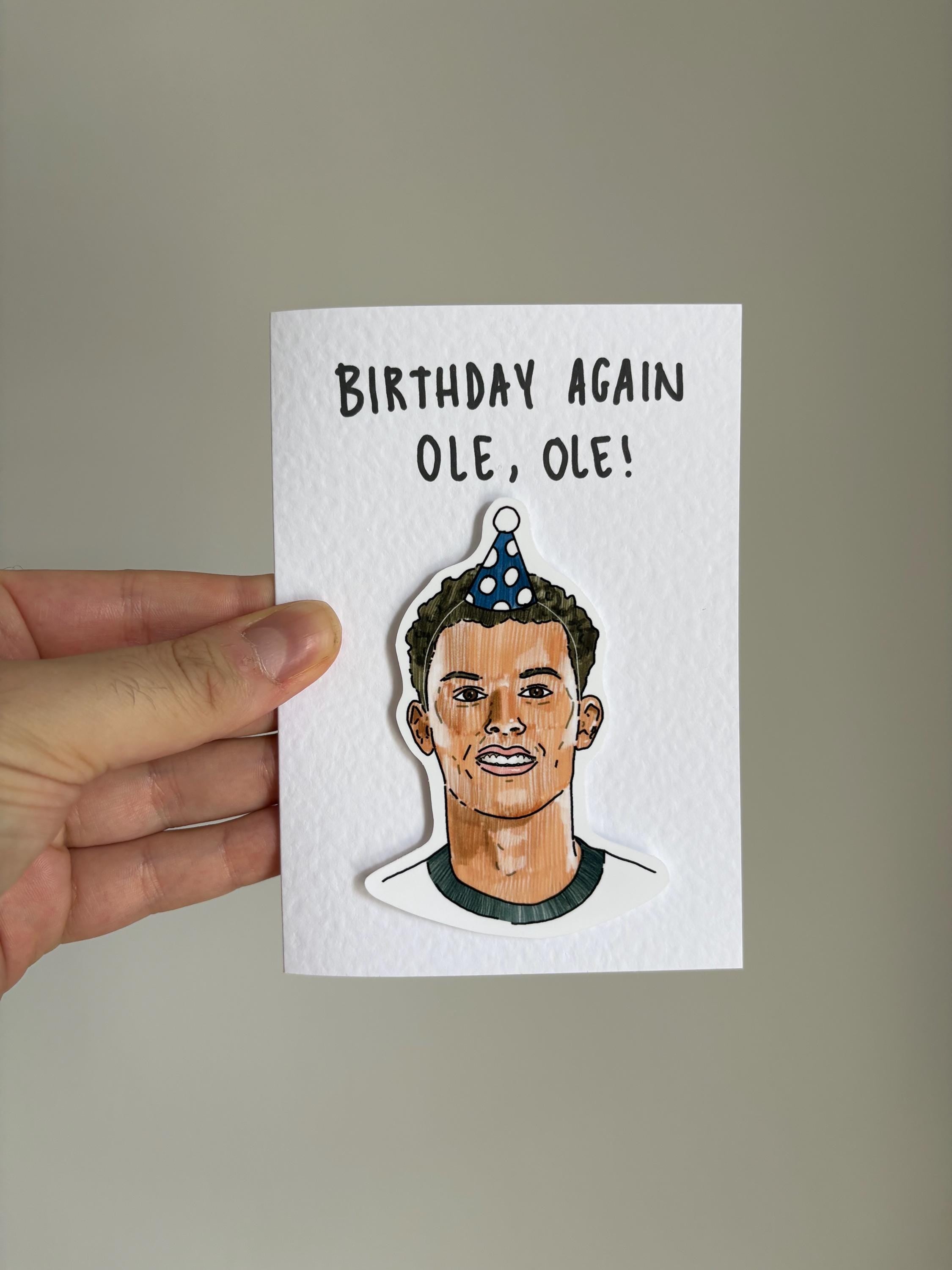 Brennan Johnson | Johnson again ole ole | Handcrafted Birthday Card