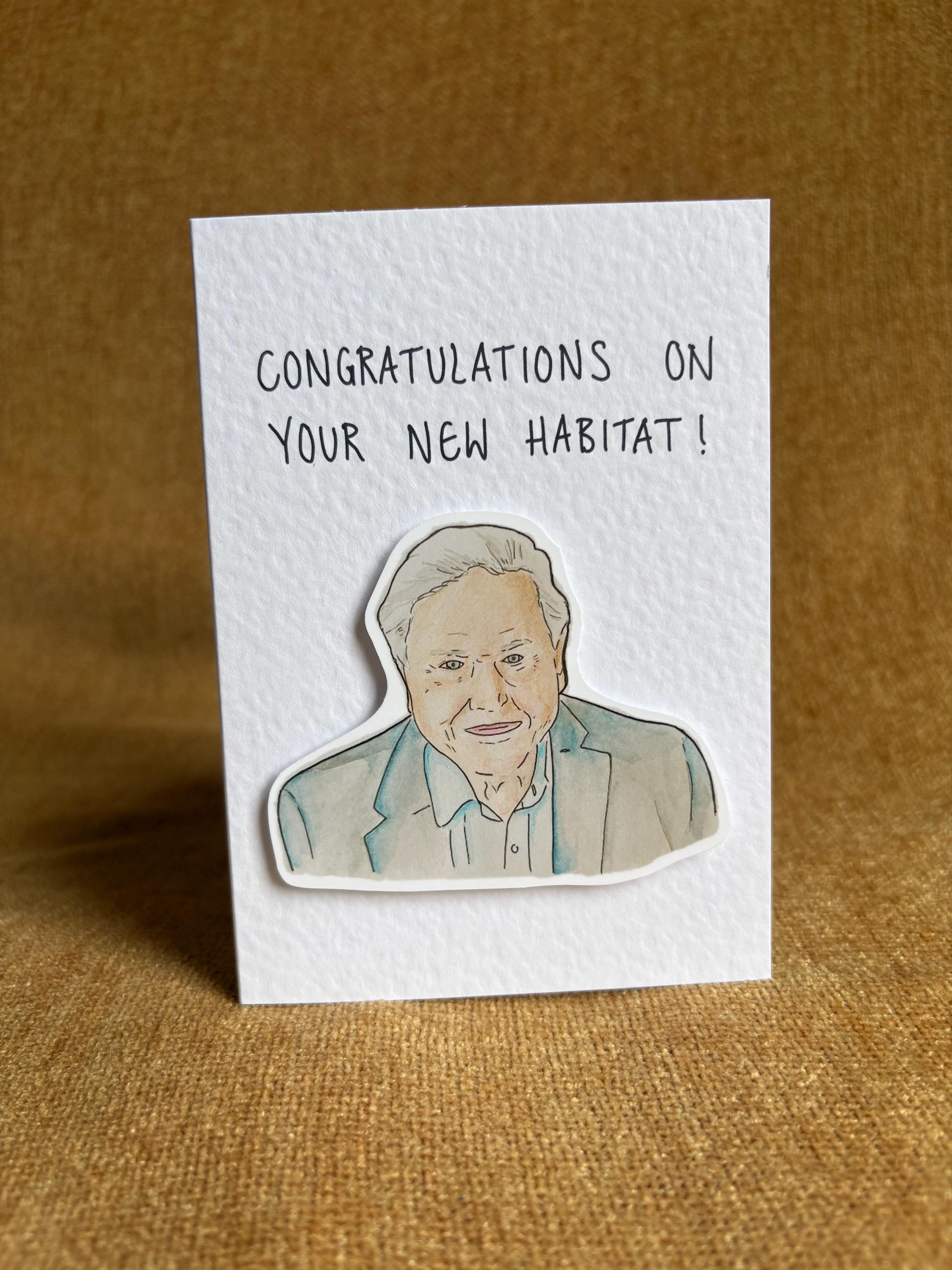 David Attenborough | Handcrafted New Home Card
