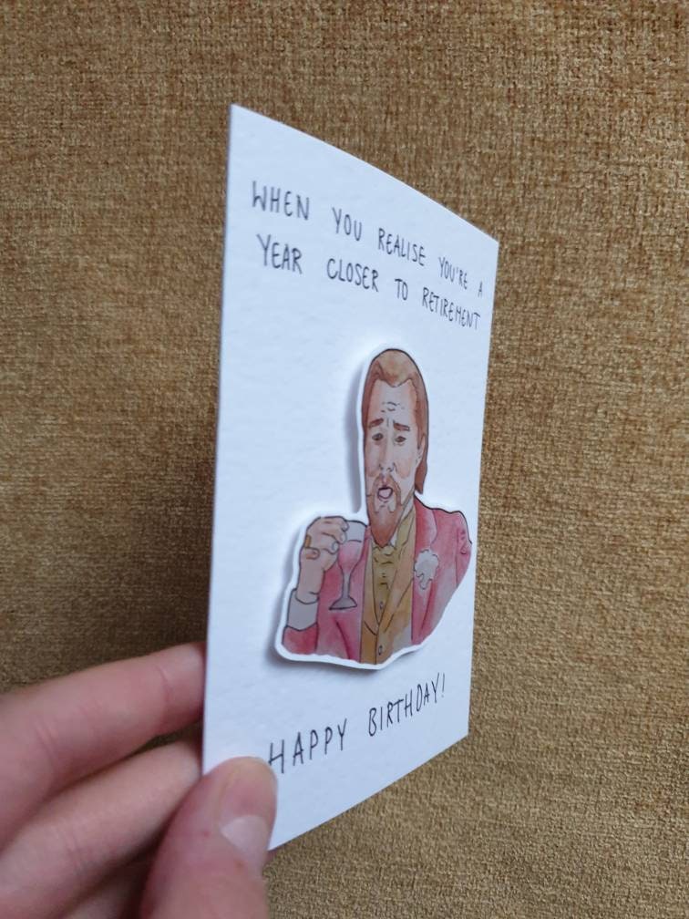 Leonardo DiCaprio Meme | Handcrafted Birthday Card
