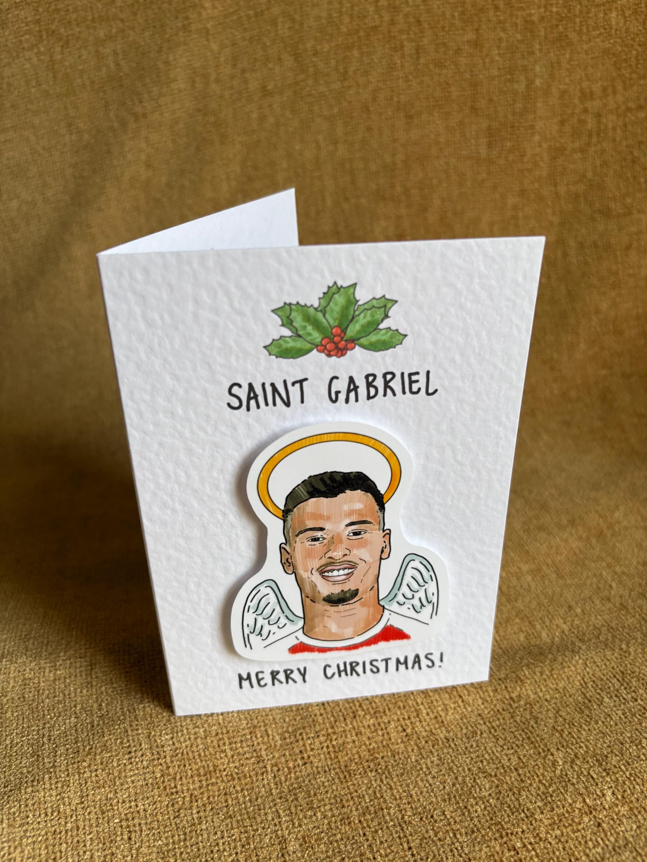 Gabriel Martinelli | Saint Gabriel | Arsenal |Handcrafted Christmas Card