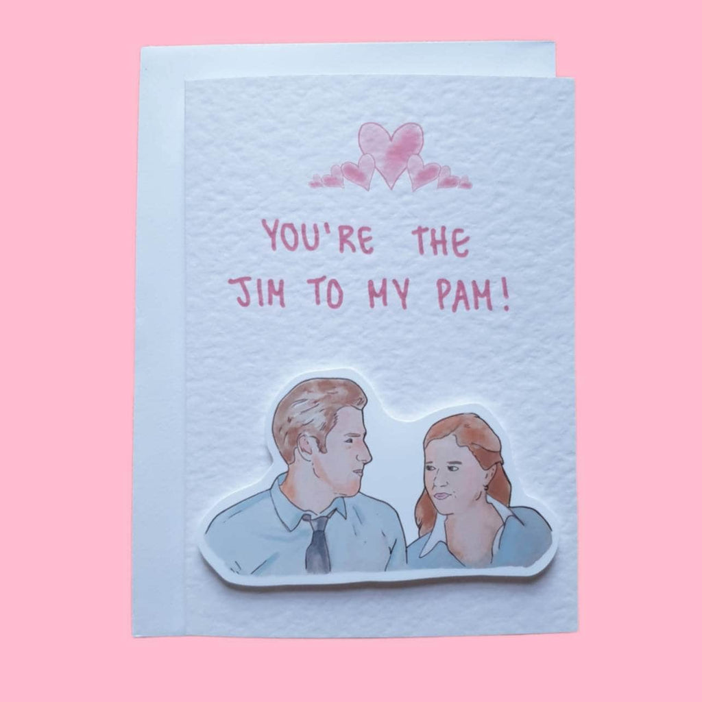 Jim and Pam | Handcrafted Valentine's Day Card