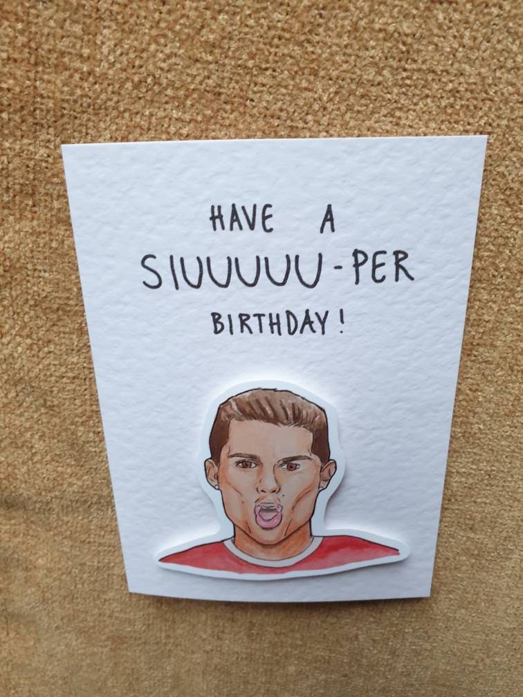Cristiano Ronaldo | Siu | Handcrafted Birthday Card