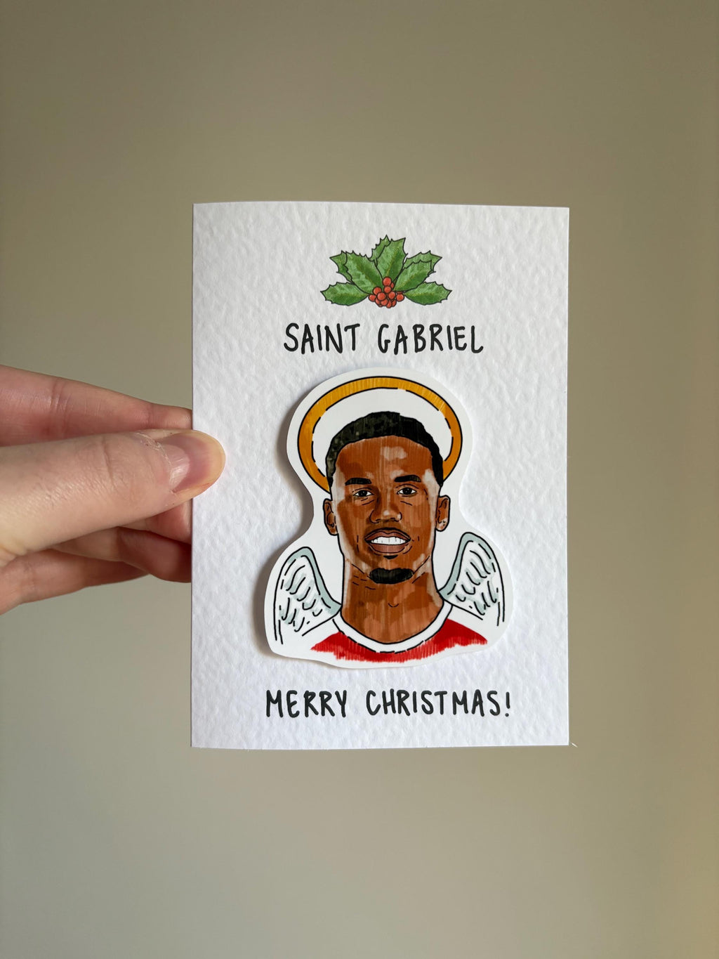 Gabriel Magalhaes | Saint Gabriel | AFC |Handcrafted Christmas Card