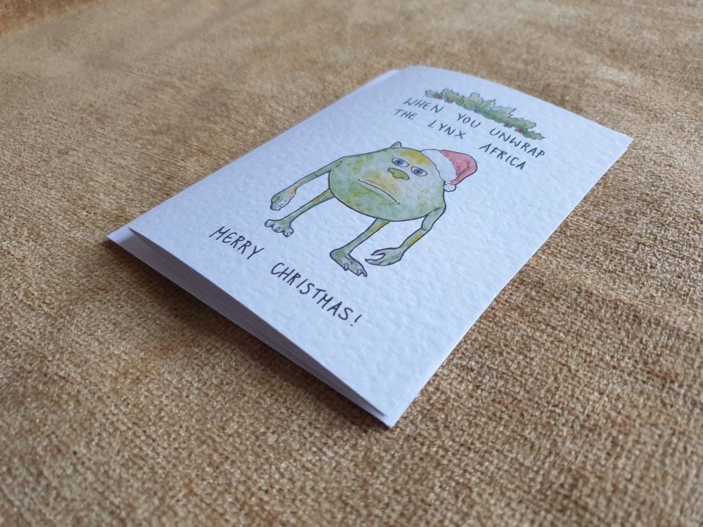 Mike Wazowski Meme | Handcrafted Christmas Card | Lynx Africa