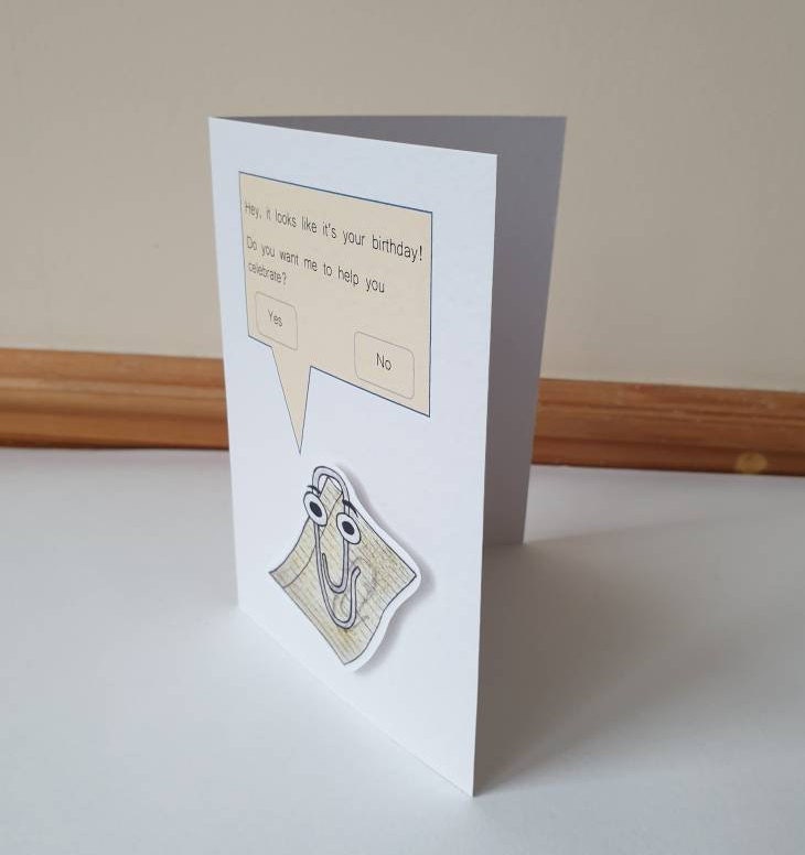 Clippy | Handcrafted Birthday Card