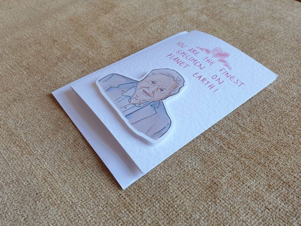 David Attenborough | Handcrafted Valentine's Day Card