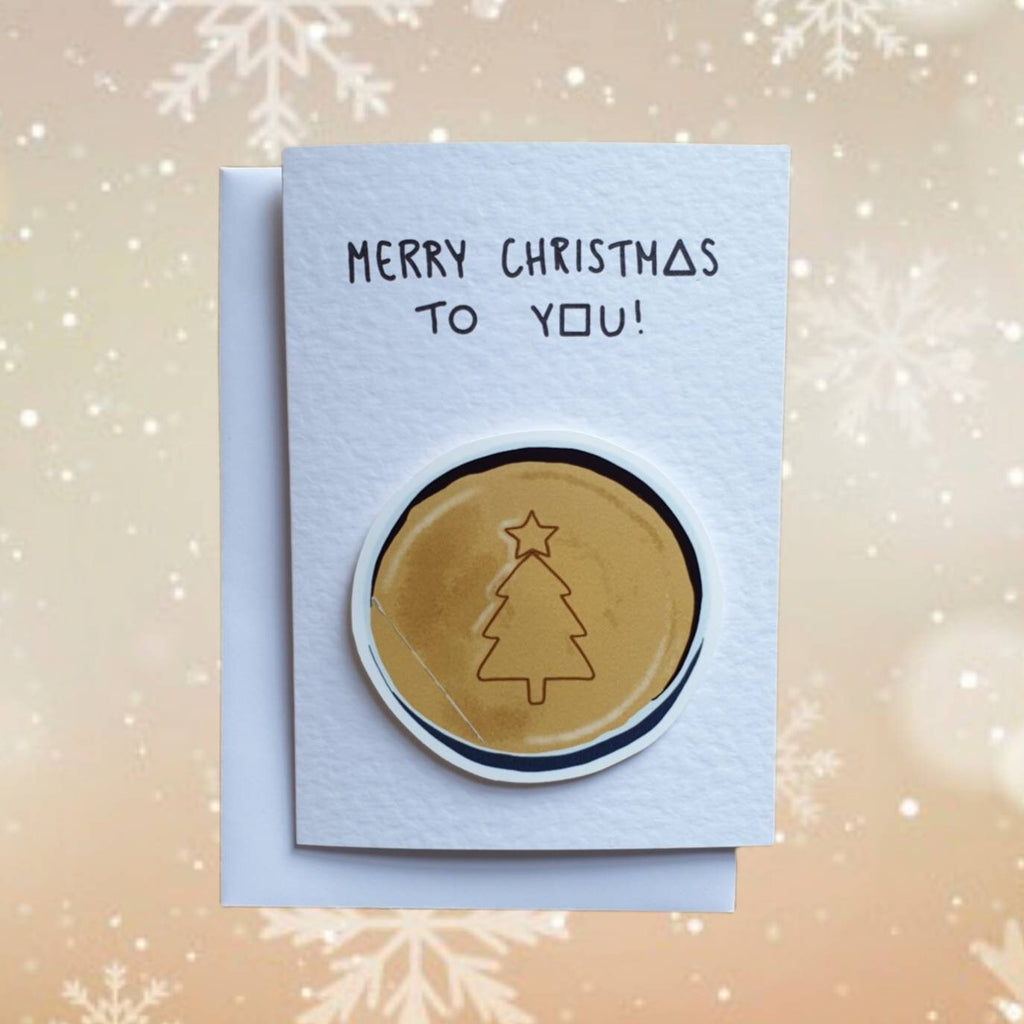 Dalgona (honeycomb game) | Handcrafted Christmas Card