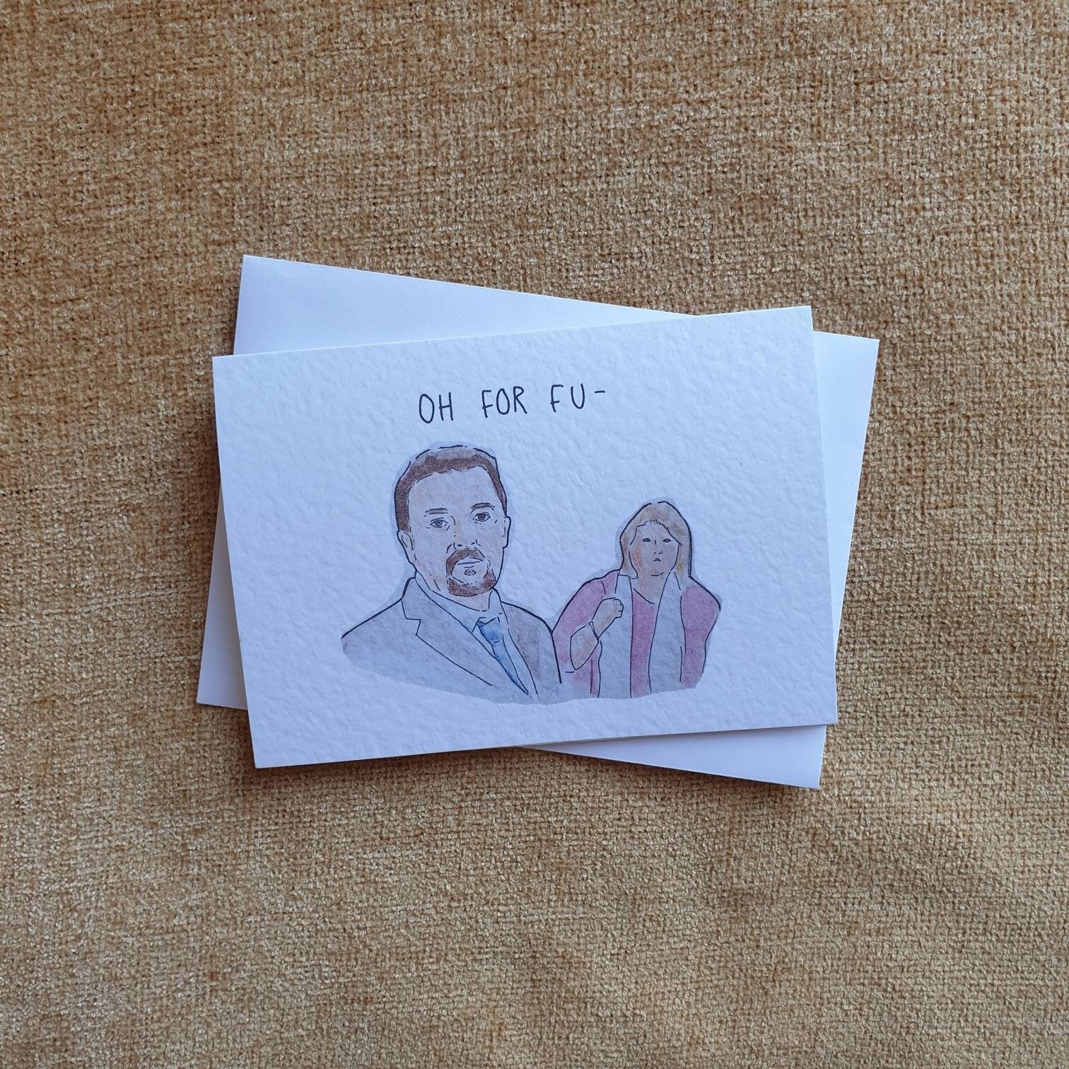 David Brent | Oh for fu - | Handcrafted Greeting Card