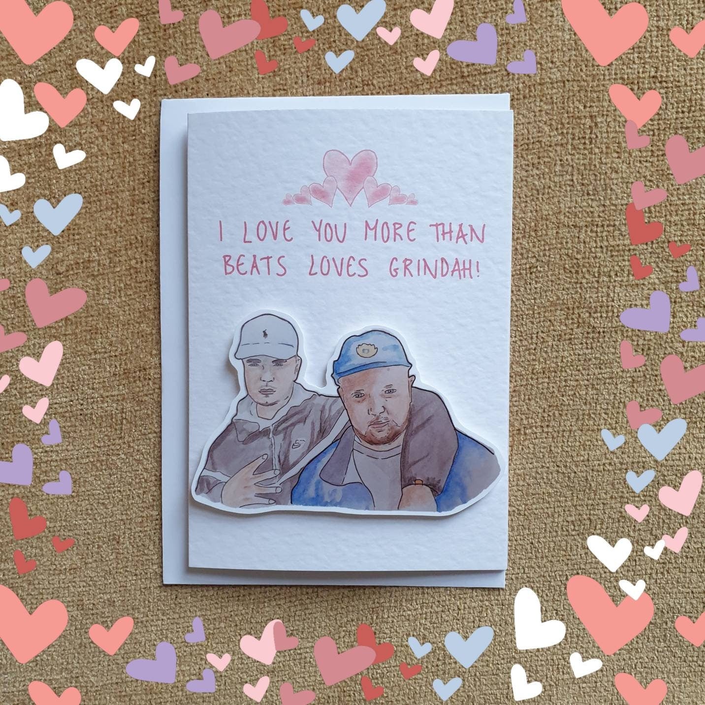 Beats and Grindah | PJDN | Handcrafted Valentine's card