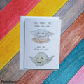 Baby Yoda & Yoda | Handcrafted Birthday Card