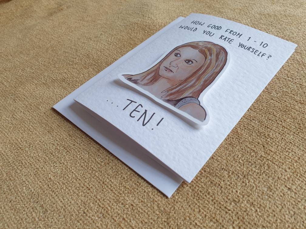 Evil Rachel | Handcrafted Greeting Card