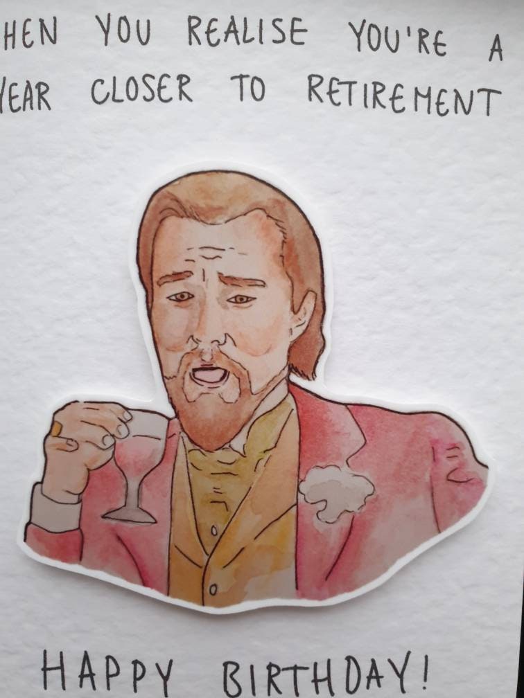 Leonardo DiCaprio Meme | Handcrafted Birthday Card