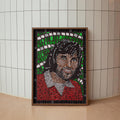 George Best Mosaic Print – Football Legend Art (frame not included)