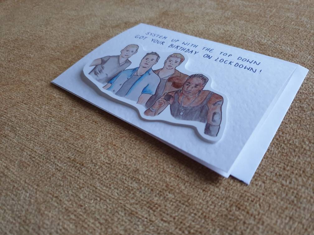 Blue (boyband) | Handcrafted  Lockdown Birthday Card