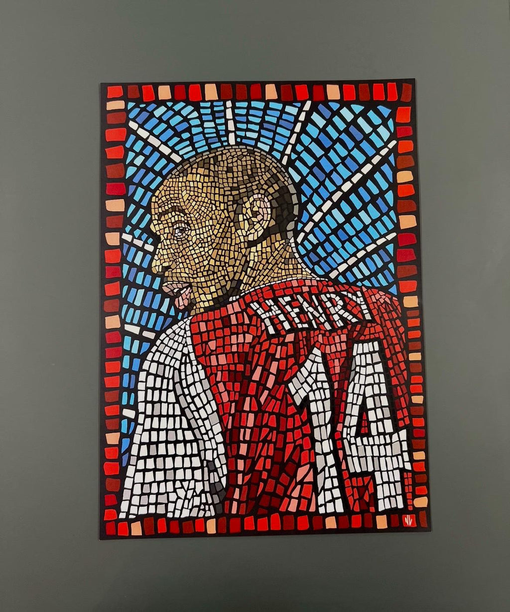 Thierry Henry - Mosaic style print (frame not included)